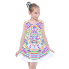 Circle T- Shirt Colourful Abstract Circle Design T- Shirt Kids  Summer Dress by EnriqueJohnson