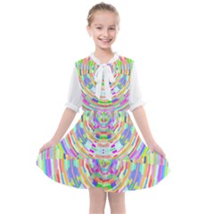 Circle T- Shirt Colourful Abstract Circle Design T- Shirt Kids  All Frills Chiffon Dress by EnriqueJohnson