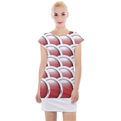 Circles Pattern T- Shirt Red Circles Pattern T- Shirt Cap Sleeve Bodycon Dress by EnriqueJohnson