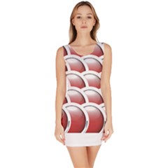 Circles Pattern T- Shirt Red Circles Pattern T- Shirt Bodycon Dress by EnriqueJohnson