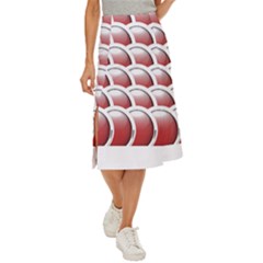 Circles Pattern T- Shirt Red Circles Pattern T- Shirt Midi Panel Skirt by EnriqueJohnson