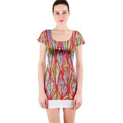 Colorful Design T- Shirt Bright Shells  T- Shirt Short Sleeve Bodycon Dress by EnriqueJohnson