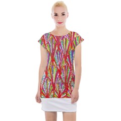 Colorful Design T- Shirt Bright Shells  T- Shirt Cap Sleeve Bodycon Dress by EnriqueJohnson