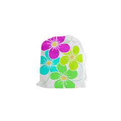 Colorful Flower T- Shirtcolorful Blooming Flower, Flowery, Floral Pattern T- Shirt Drawstring Pouch (xs) by EnriqueJohnson