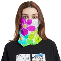 Colorful Flower T- Shirtcolorful Blooming Flower, Flowery, Floral Pattern T- Shirt Face Covering Bandana (two Sides) by EnriqueJohnson