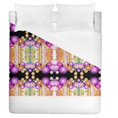 Colorful Flowers Pattern T- Shirt Colorful Wild Flowers T- Shirt Duvet Cover Double Side (Queen Size)