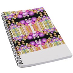 Colorful Flowers Pattern T- Shirt Colorful Wild Flowers T- Shirt 5.5  x 8.5  Notebook