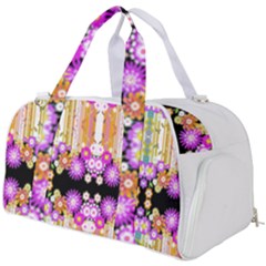 Colorful Flowers Pattern T- Shirt Colorful Wild Flowers T- Shirt Burner Gym Duffel Bag