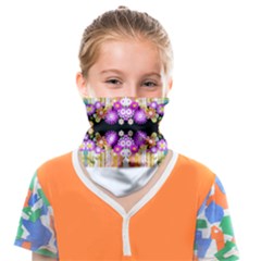 Colorful Flowers Pattern T- Shirt Colorful Wild Flowers T- Shirt Face Covering Bandana (Kids)