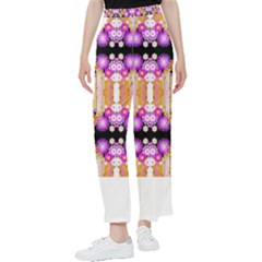 Colorful Flowers Pattern T- Shirt Colorful Wild Flowers T- Shirt Women s Pants 