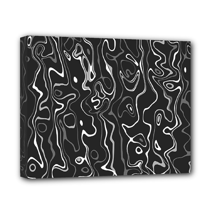 Cool Design Art T- Shirt Black And White Damascus Abstract Pattern T- Shirt Canvas 10  x 8  (Stretched)