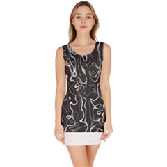 Cool Design Art T- Shirt Black And White Damascus Abstract Pattern T- Shirt Bodycon Dress by EnriqueJohnson