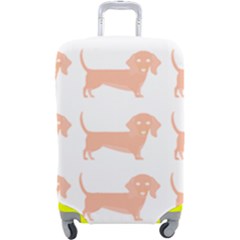 Dachshund Dog Pattern T- Shirt Brown Dachshund Dog Breed Cute Pattern T- Shirt Luggage Cover (large) by EnriqueJohnson