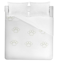 Dog Paw Print T- Shirt Paw Pattern T- Shirt Duvet Cover (queen Size) by EnriqueJohnson