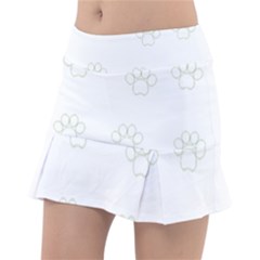 Dog Paw Print T- Shirt Paw Pattern T- Shirt Classic Tennis Skirt by EnriqueJohnson