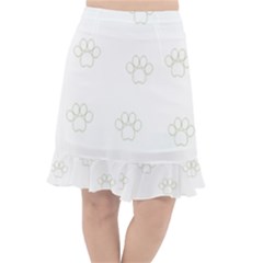 Dog Paw Print T- Shirt Paw Pattern T- Shirt Fishtail Chiffon Skirt by EnriqueJohnson