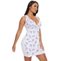 Exotic Flowers T- Shirt Modern Exotic Tropical Jungle Pattern T- Shirt Draped Bodycon Dress View3