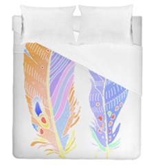 Feathers Design T- Shirtfeathers T- Shirt Duvet Cover Double Side (queen Size) by EnriqueJohnson