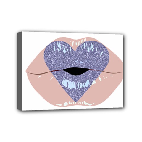 Lips -18 Mini Canvas 7  X 5  (stretched) by SychEva