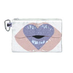 Lips -18 Canvas Cosmetic Bag (medium) by SychEva