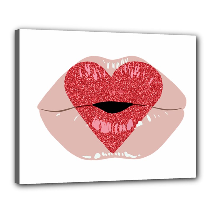 Lips -16 Canvas 20  x 16  (Stretched)