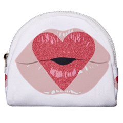 Lips -16 Horseshoe Style Canvas Pouch by SychEva