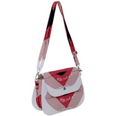 Lips -16 Saddle Handbag by SychEva