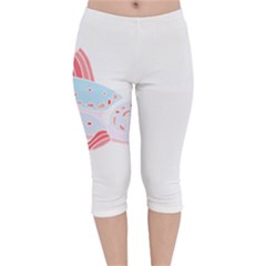 Fishing Lover T- Shirtfish T- Shirt (2) Velvet Capri Leggings 