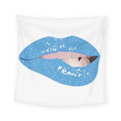 Lips -21 Square Tapestry (small)