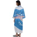 Lips -21 Maxi Satin Kimono View2