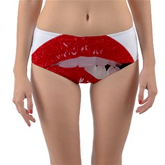 Lips -25 Reversible Mid-waist Bikini Bottoms by SychEva