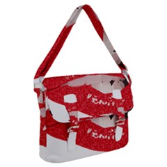 Lips -25 Buckle Messenger Bag