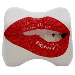 Lips -25 Velour Head Support Cushion by SychEva