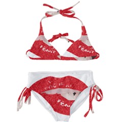 Lips -25 Kids  Classic Bikini Set by SychEva