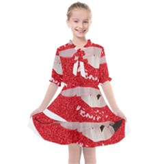 Lips -25 Kids  All Frills Chiffon Dress by SychEva