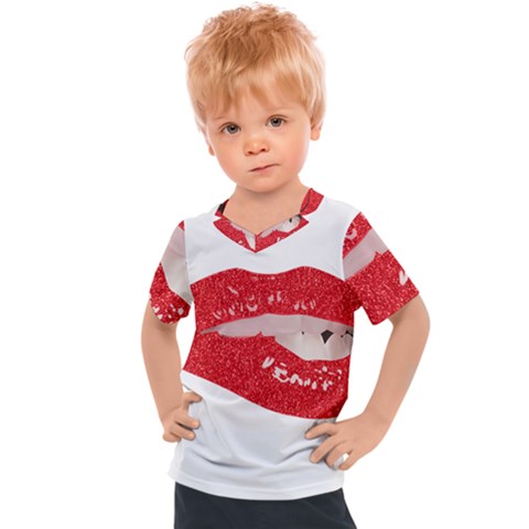 Lips -25 Kids  Sports T-shirt by SychEva