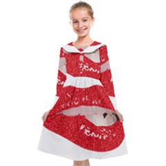 Lips -25 Kids  Midi Sailor Dress by SychEva