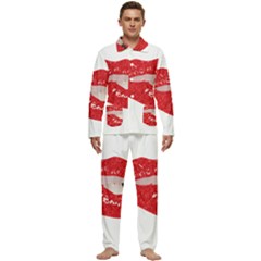 Lips -25 Men s Long Sleeve Velvet Pocket Pajamas Set by SychEva