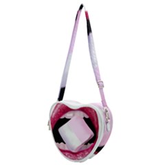 Lips -5 Heart Shoulder Bag by SychEva