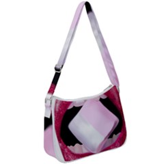 Lips -5 Zip Up Shoulder Bag by SychEva