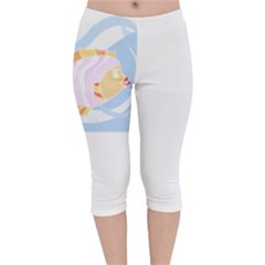 Fishing Lover T- Shirtfish T- Shirt (8) Velvet Capri Leggings 