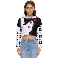 000000 Polka Dot  Svg Women s Lightweight Cropped Hoodie