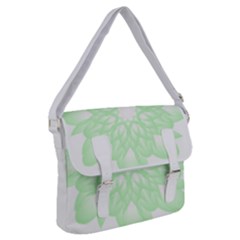 Floral Pattern T- Shirt Beautiful And Artistic Light Green Flower T- Shirt Buckle Messenger Bag by EnriqueJohnson