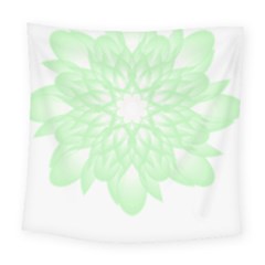 Floral Pattern T- Shirt Beautiful And Artistic Light Green Flower T- Shirt Square Tapestry (large) by EnriqueJohnson