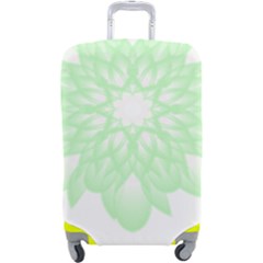 Floral Pattern T- Shirt Beautiful And Artistic Light Green Flower T- Shirt Luggage Cover (large) by EnriqueJohnson