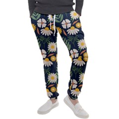 Flower Grey Pattern Floral Men s Jogger Sweatpants by Dutashop