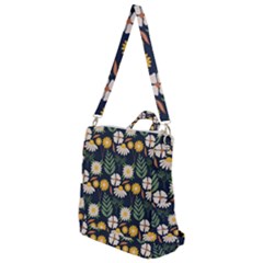 Flower Grey Pattern Floral Crossbody Backpack by Dutashop