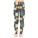 Flower Grey Pattern Floral Kids  Leggings View2