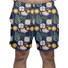 Flower Grey Pattern Floral Men s Shorts