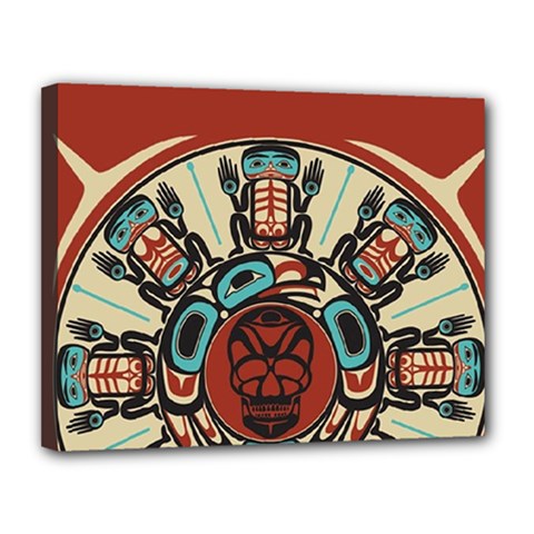 Skull Grateful Dead Phone Gratefuldead Canvas 14  X 11  (stretched) by Sarkoni